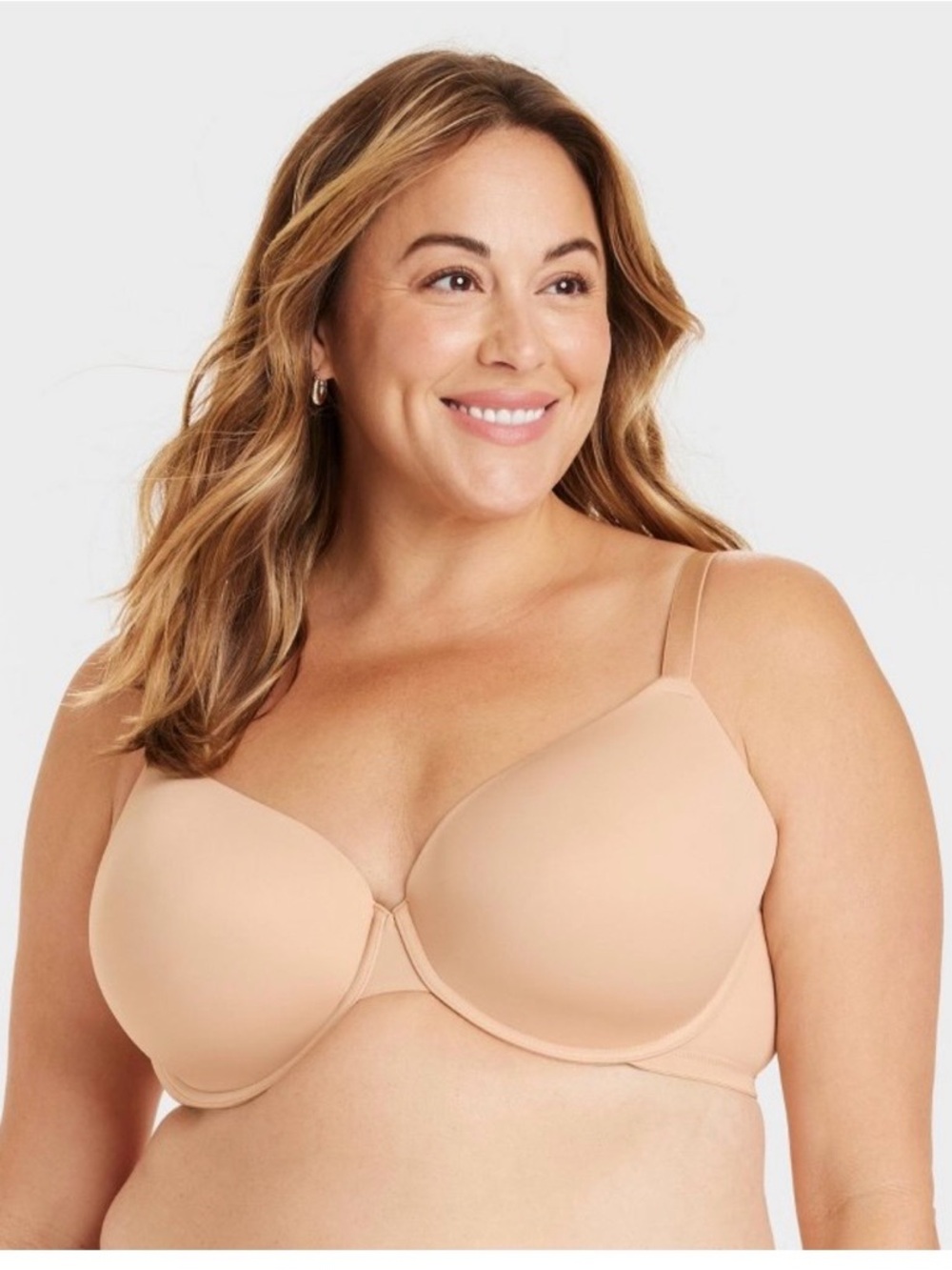 NWT AUDEN Women 40DD Lightly Lined Solid Full Coverage Everyday T-Shirt Bra Nude